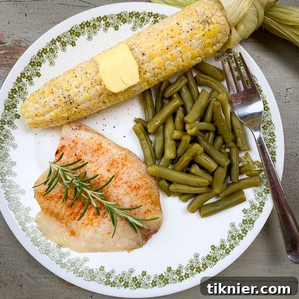 Oven-Roasted Corn on the Cob with Fish - A Delicious Summer Meal