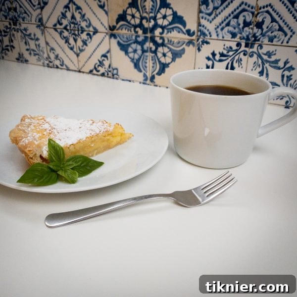 Irresistible Chess Pie 8 a slice of chess pie paired with a cup of rich coffee