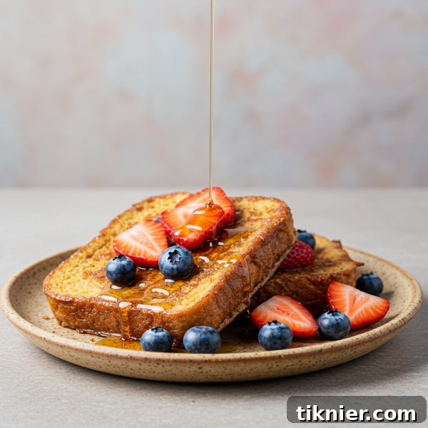 Vegan French Toast with Berries and Mint