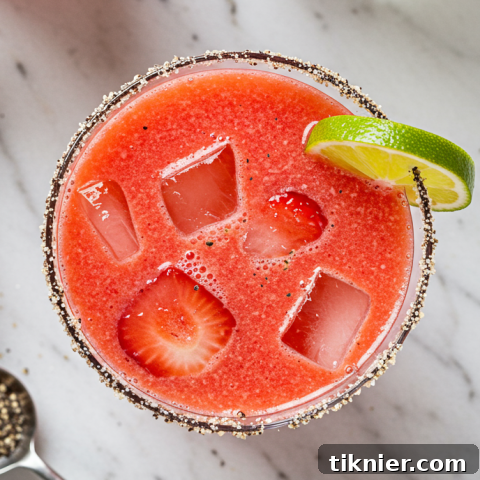 Strawberry Margarita Cocktail Recipe With A Peppery Twist