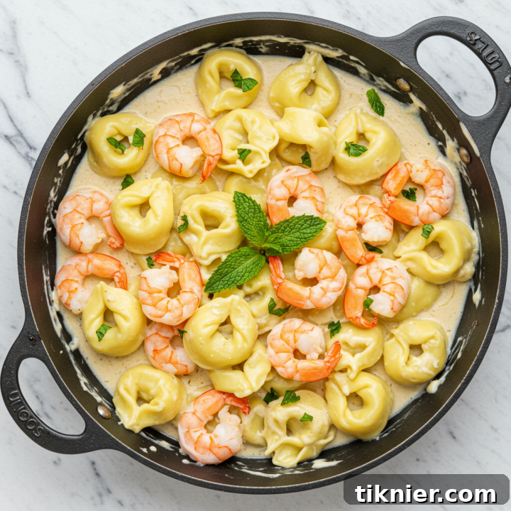 This Shrimp Tortellini Recipe with Fresh Mint is Pasta Perfection