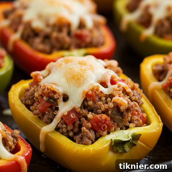 Delicious Stuffed Bell Peppers with Quinoa and Beef