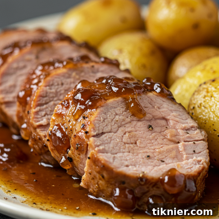 Smoked Pork Tenderloin with Peach Bourbon Glaze