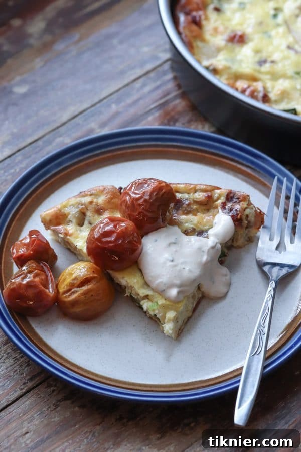 Low Carb Breakfast Casserole with Bacon and zucchini