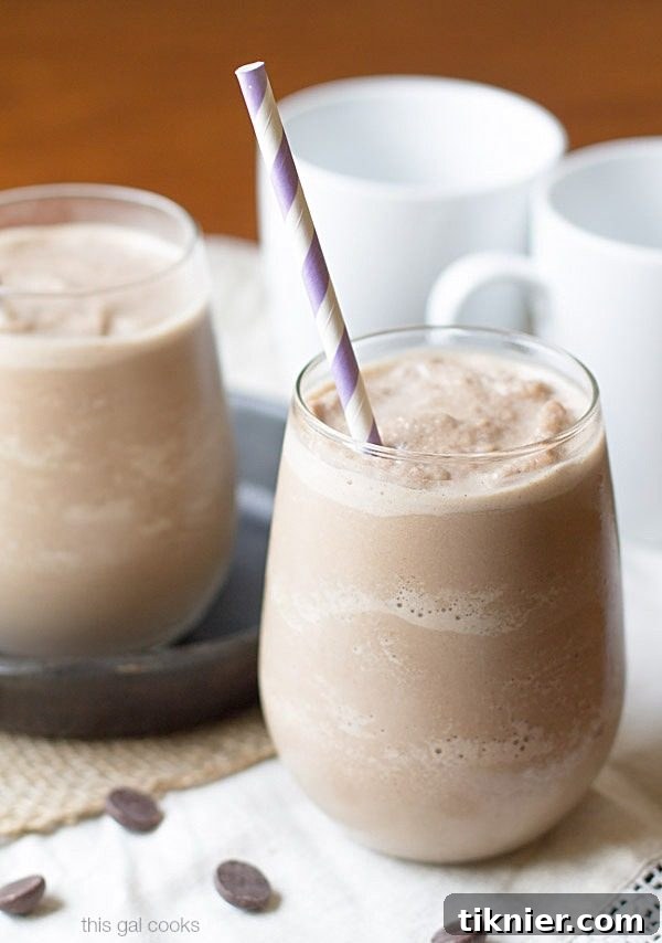 Banana Almond Mocha Shake, a quick and satisfying breakfast drink