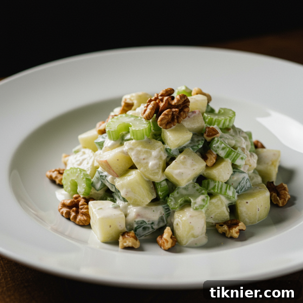 Southern Waldorf Salad with Candied Pecans and Bourbon Dressing