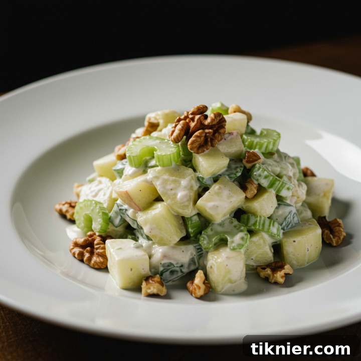 Southern Waldorf Salad with Candied Pecans & Bourbon Dressing