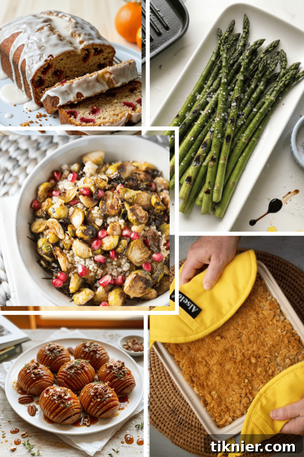 A beautifully set Thanksgiving table centerpiece with various side dishes, emphasizing the festive atmosphere and bounty of the holiday meal.