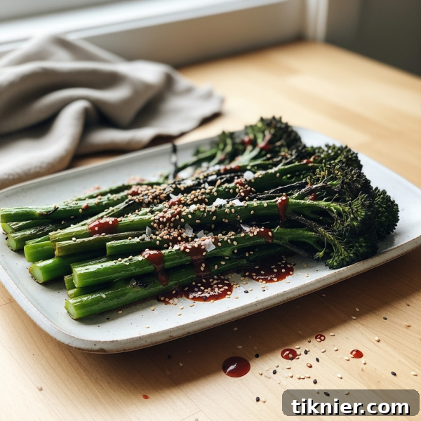 Gochujang Brown Butter Charred Broccolini Recipe, a vibrant and flavorful vegetable side.