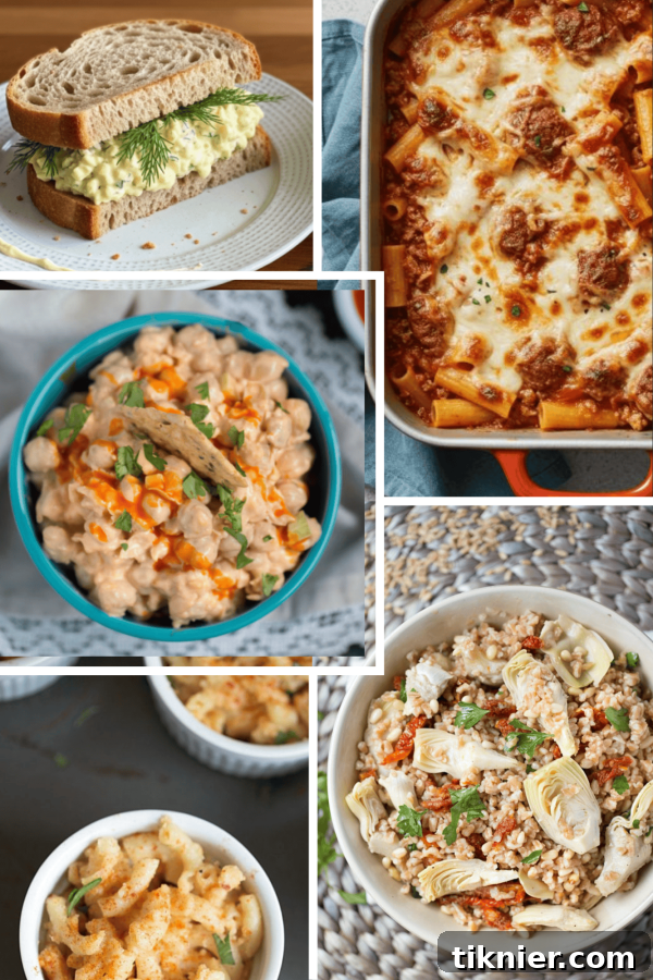 A vibrant collage of various cheap lunch ideas including salads, sandwiches, soups, and meal prep bowls.