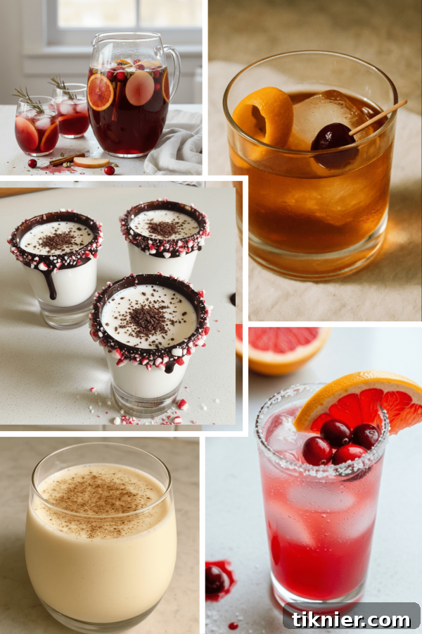 Thanksgiving table with festive cocktails