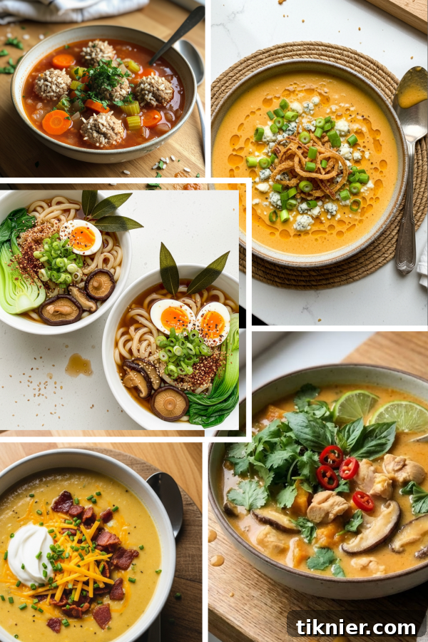 A steaming bowl of comforting homemade soup, perfect for a cozy meal.