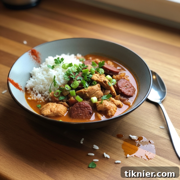 Hearty Gumbo Recipe with chicken and sausage, perfect for a flavorful meal.
